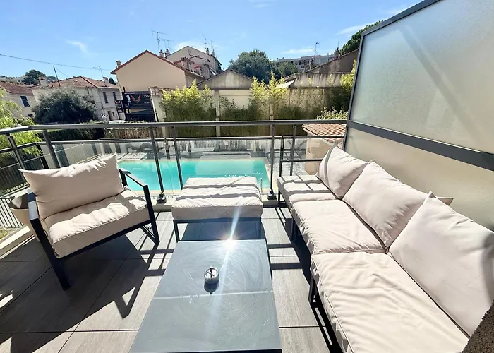 Daire T2 - Piscine - Garage Prive - 5 Min De Cannes Le Cannet